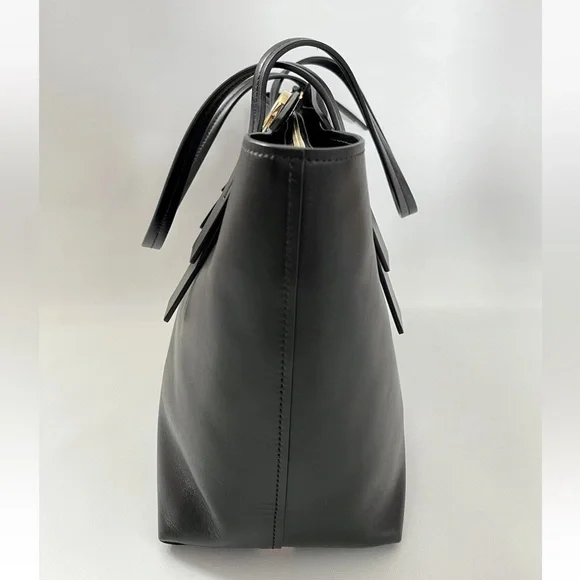 CHLOE MEDIUM ZIPPED C BLACK LEATHER TOTE BAG New With Imperfections - Picture 5 of 11
